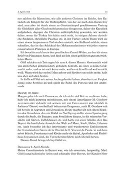 Bild der Seite - 73 - in „Österreich wird meine Stimme erkennen lernen wie die Stimme Gottes in der Wüste“ - Tagebücher 1839–1858, Band III
