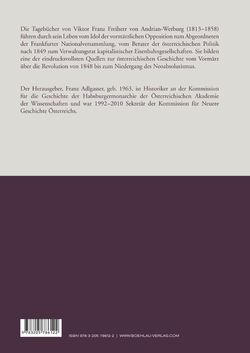 Image of the Page - Einband hinten - in „Österreich wird meine Stimme erkennen lernen wie die Stimme Gottes in der Wüste“ - Tagebücher 1839–1858, Volume III