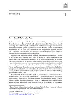 Bild der Seite - 1 - in Stoßprobleme in Physik, Technik und Medizin - Grundlagen und Anwendungen