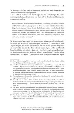 Bild der Seite - 17 - in Strategen im Literaturkampf - Thomas Bernhard, Peter Handke und die Kritik