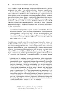Image of the Page - 64 - in Strategen im Literaturkampf - Thomas Bernhard, Peter Handke und die Kritik