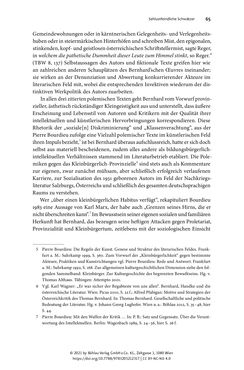 Image of the Page - 65 - in Strategen im Literaturkampf - Thomas Bernhard, Peter Handke und die Kritik