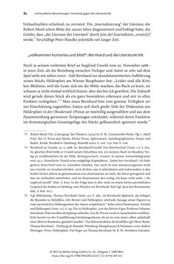 Image of the Page - 82 - in Strategen im Literaturkampf - Thomas Bernhard, Peter Handke und die Kritik