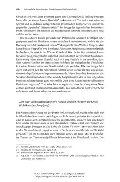 Image of the Page - 126 - in Strategen im Literaturkampf - Thomas Bernhard, Peter Handke und die Kritik
