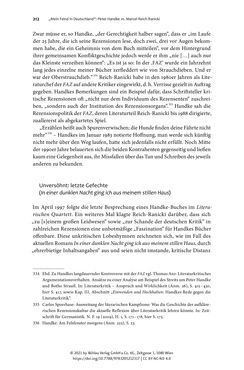 Bild der Seite - 212 - in Strategen im Literaturkampf - Thomas Bernhard, Peter Handke und die Kritik