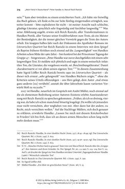 Image of the Page - 214 - in Strategen im Literaturkampf - Thomas Bernhard, Peter Handke und die Kritik