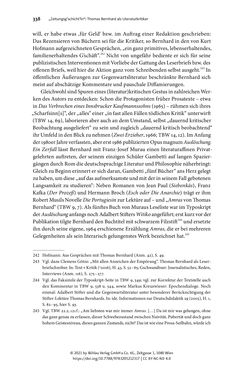 Image of the Page - 338 - in Strategen im Literaturkampf - Thomas Bernhard, Peter Handke und die Kritik