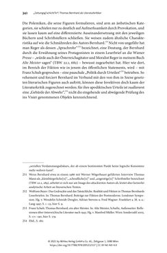 Image of the Page - 342 - in Strategen im Literaturkampf - Thomas Bernhard, Peter Handke und die Kritik