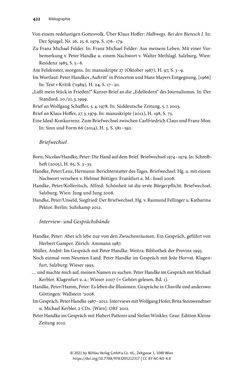 Image of the Page - 422 - in Strategen im Literaturkampf - Thomas Bernhard, Peter Handke und die Kritik