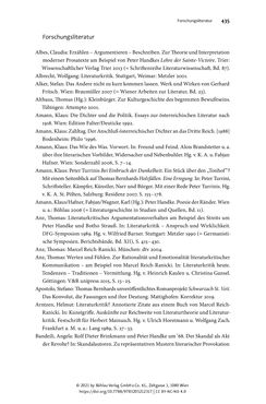 Image of the Page - 435 - in Strategen im Literaturkampf - Thomas Bernhard, Peter Handke und die Kritik