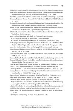 Image of the Page - 465 - in Strategen im Literaturkampf - Thomas Bernhard, Peter Handke und die Kritik