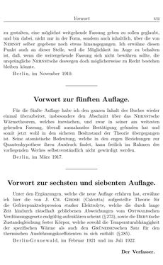 Bild der Seite - VII - in Vorlesungen über Thermodynamik