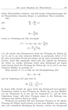 Image of the Page - 98 - in Vorlesungen über Thermodynamik