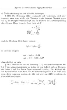 Bild der Seite - 143 - in Vorlesungen über Thermodynamik