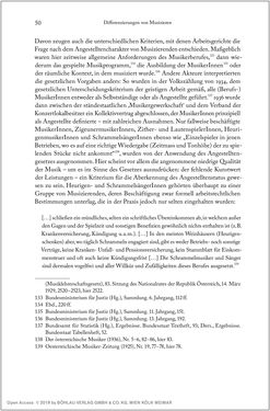 Bild der Seite - 50 - in Über die Produktion von Tönen - Beziehungen von Arbeit und Musizieren, Österreich 1918 – 1938