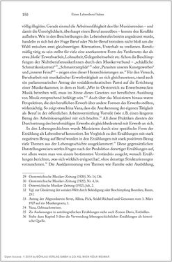 Bild der Seite - 150 - in Über die Produktion von Tönen - Beziehungen von Arbeit und Musizieren, Österreich 1918 – 1938