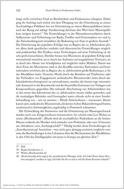 Image of the Page - 192 - in Über die Produktion von Tönen - Beziehungen von Arbeit und Musizieren, Österreich 1918 – 1938