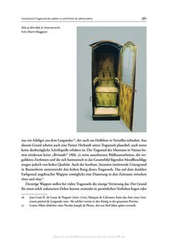 Bild der Seite - 361 - in Tragsessel in europäischen Herrschaftszentren - Vom Spätmittelalter bis Anfang des 18. Jahrhunderts