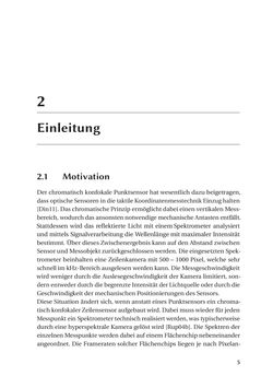 Bild der Seite - 5 - in Chromatisch konfokale Triangulation - Hochgeschwindigkeits 3D-Sensorik auf Basis der Wellenlängenschätzung mit optimierten Filtern