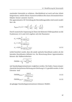 Image of the Page - 37 - in Chromatisch konfokale Triangulation - Hochgeschwindigkeits 3D-Sensorik auf Basis der Wellenlängenschätzung mit optimierten Filtern