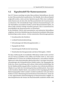 Bild der Seite - 45 - in Chromatisch konfokale Triangulation - Hochgeschwindigkeits 3D-Sensorik auf Basis der Wellenlängenschätzung mit optimierten Filtern