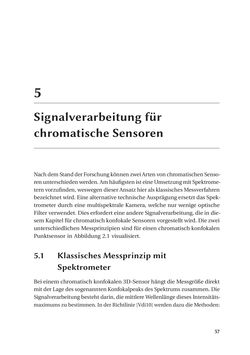 Bild der Seite - 57 - in Chromatisch konfokale Triangulation - Hochgeschwindigkeits 3D-Sensorik auf Basis der Wellenlängenschätzung mit optimierten Filtern