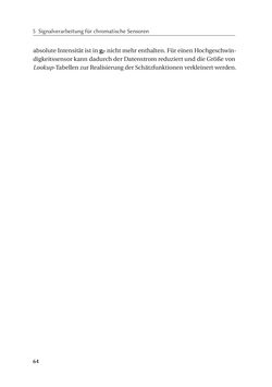 Bild der Seite - 64 - in Chromatisch konfokale Triangulation - Hochgeschwindigkeits 3D-Sensorik auf Basis der Wellenlängenschätzung mit optimierten Filtern
