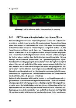 Image of the Page - 98 - in Chromatisch konfokale Triangulation - Hochgeschwindigkeits 3D-Sensorik auf Basis der Wellenlängenschätzung mit optimierten Filtern