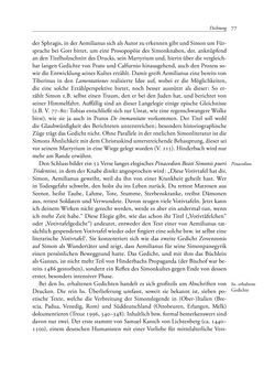 Image of the Page - 77 - in TYROLIS LATINA - Geschichte der lateinischen Literatur in Tirol, Volume 1