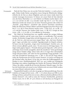 Image of the Page - 82 - in TYROLIS LATINA - Geschichte der lateinischen Literatur in Tirol, Volume 1
