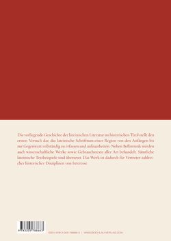 Bild der Seite - Einband hinten - in TYROLIS LATINA - Geschichte der lateinischen Literatur in Tirol, Band 1