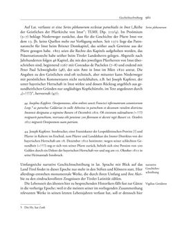 Image of the Page - 961 - in TYROLIS LATINA - Geschichte der lateinischen Literatur in Tirol, Volume 2