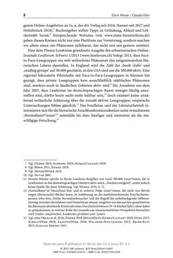 Image of the Page - 8 - in Über Bücher reden - Literaturrezeption in Lesegemeinschaften