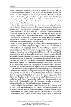 Image of the Page - 13 - in Über Bücher reden - Literaturrezeption in Lesegemeinschaften
