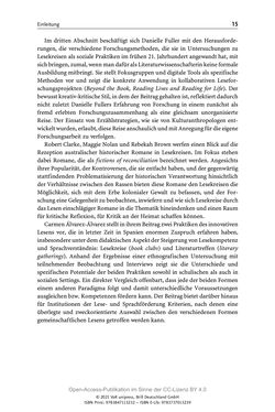 Image of the Page - 15 - in Über Bücher reden - Literaturrezeption in Lesegemeinschaften