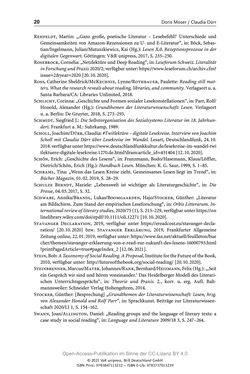 Image of the Page - 20 - in Über Bücher reden - Literaturrezeption in Lesegemeinschaften