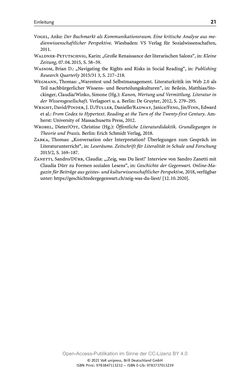 Image of the Page - 21 - in Über Bücher reden - Literaturrezeption in Lesegemeinschaften
