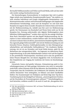 Image of the Page - 60 - in Über Bücher reden - Literaturrezeption in Lesegemeinschaften