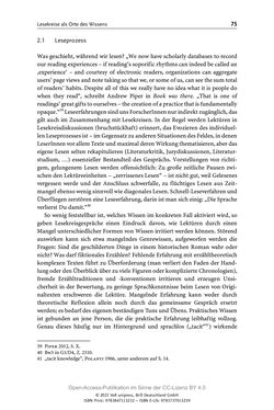Image of the Page - 75 - in Über Bücher reden - Literaturrezeption in Lesegemeinschaften