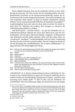 Image of the Page - 77 - in Über Bücher reden - Literaturrezeption in Lesegemeinschaften