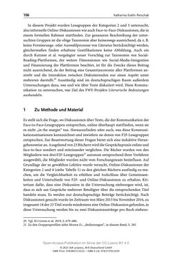 Bild der Seite - 106 - in Über Bücher reden - Literaturrezeption in Lesegemeinschaften