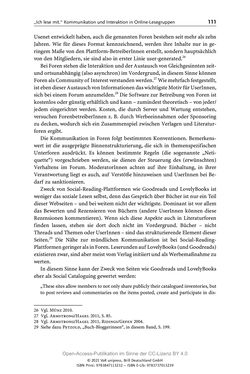 Bild der Seite - 111 - in Über Bücher reden - Literaturrezeption in Lesegemeinschaften
