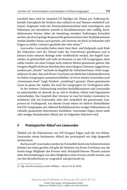 Bild der Seite - 113 - in Über Bücher reden - Literaturrezeption in Lesegemeinschaften