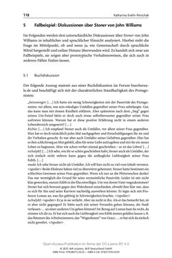 Bild der Seite - 118 - in Über Bücher reden - Literaturrezeption in Lesegemeinschaften