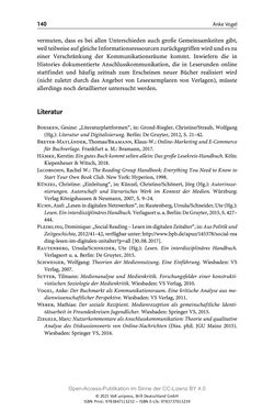 Bild der Seite - 140 - in Über Bücher reden - Literaturrezeption in Lesegemeinschaften