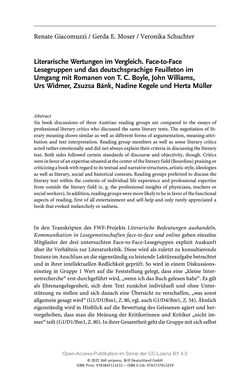 Bild der Seite - 143 - in Über Bücher reden - Literaturrezeption in Lesegemeinschaften