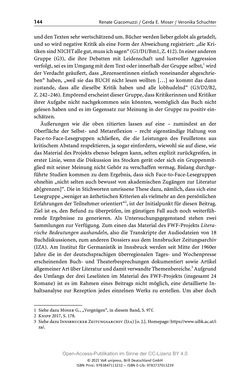 Bild der Seite - 144 - in Über Bücher reden - Literaturrezeption in Lesegemeinschaften