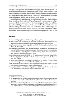 Image of the Page - 181 - in Über Bücher reden - Literaturrezeption in Lesegemeinschaften