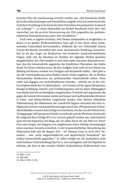 Image of the Page - 186 - in Über Bücher reden - Literaturrezeption in Lesegemeinschaften