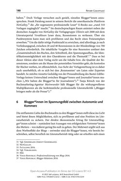 Image of the Page - 190 - in Über Bücher reden - Literaturrezeption in Lesegemeinschaften